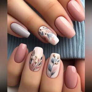 24PC Floral Ballerina Press On Nails